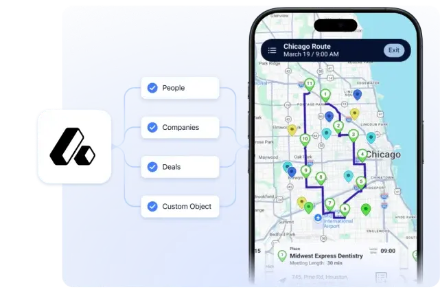 Attio people, companies and deals and custom objects flowing into Badger Maps