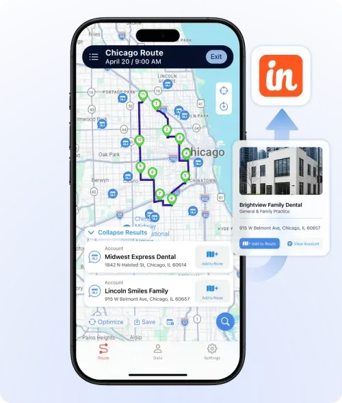 Finding new leads on the Badger Maps route and adding them to Insightly