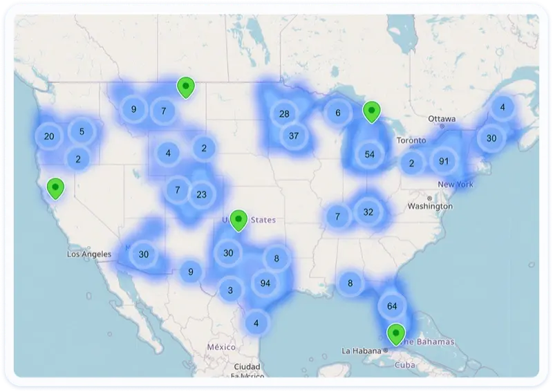 Insights graphic heat map