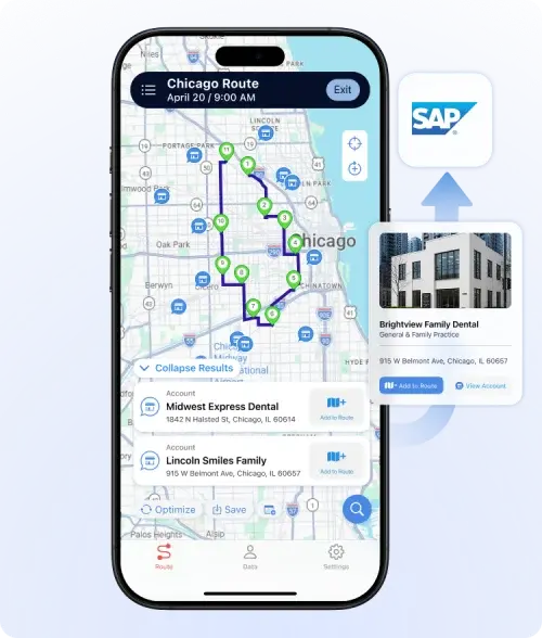 Finding new leads on the Badger Maps route and adding them to SAP