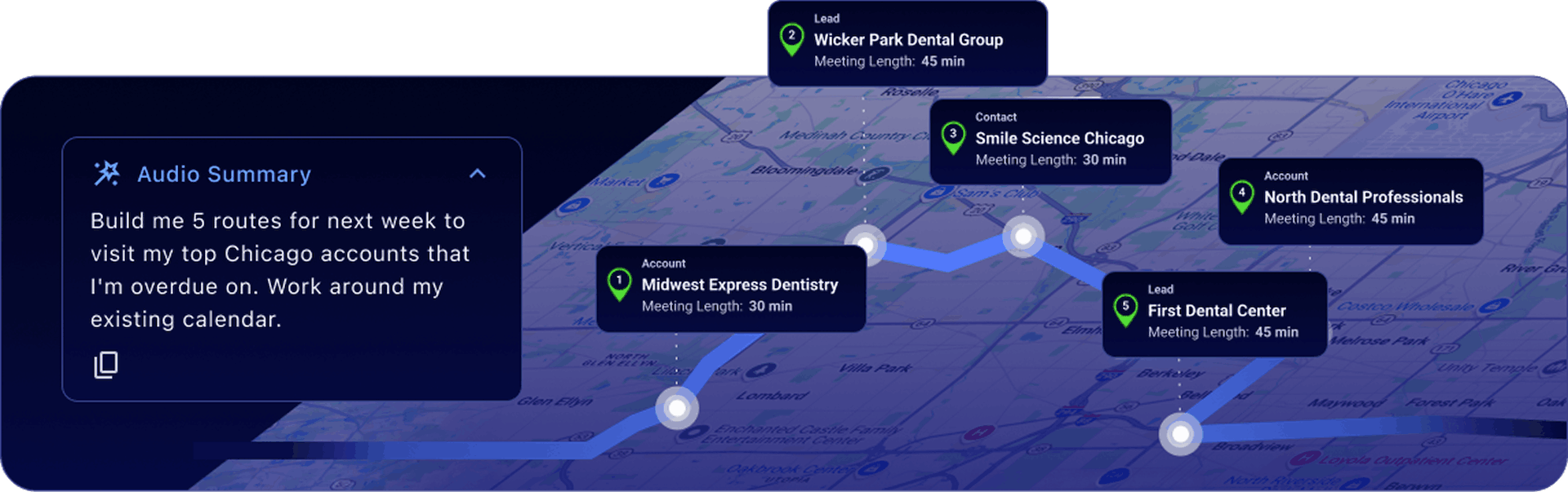Badger AI route planning map
