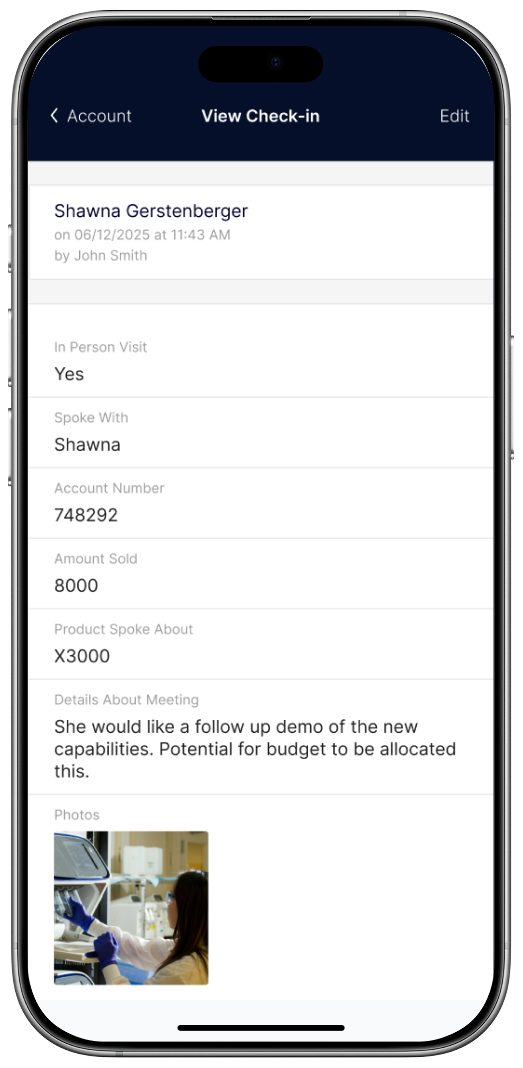 Badger app check-in screen